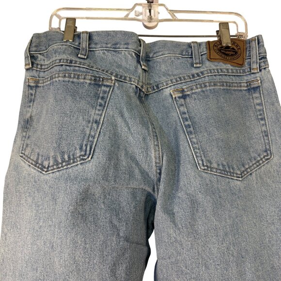 Wrangler Blue Ridge Mens Light Wash Jeans 36x29 Straight Leg Denim Slight Wear - Picture 3 of 7